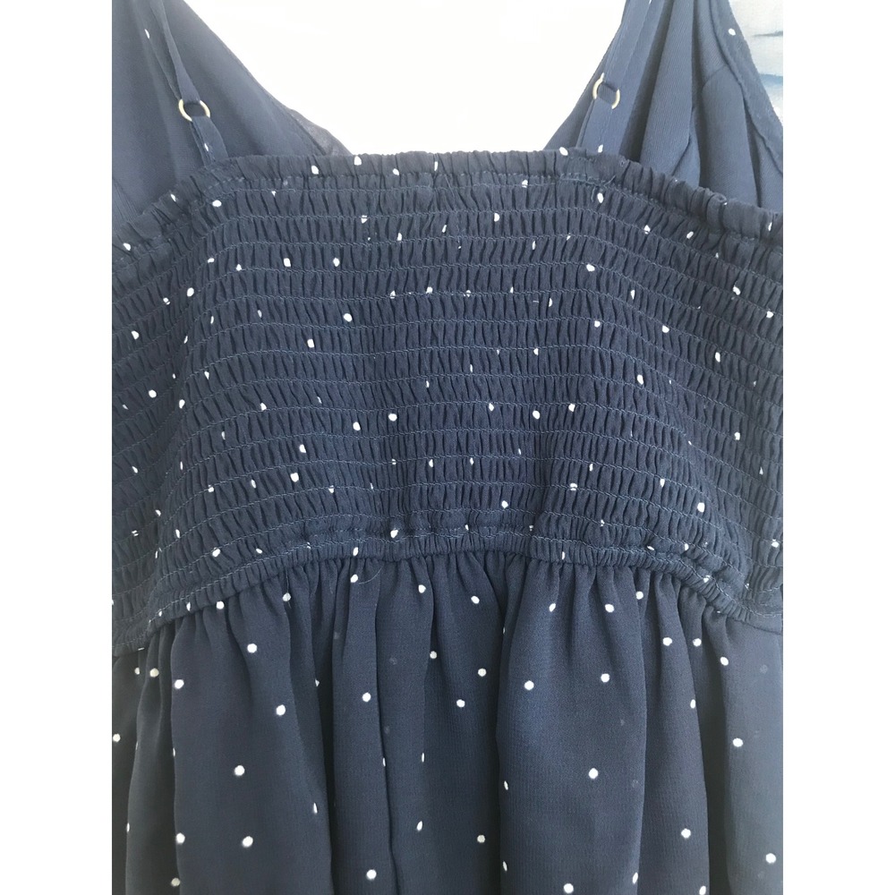 Jopna Navy Blue Polka Dot Ruffle Tiered Mini Dress with built in Shorts
Sm - Picture 3 of 5